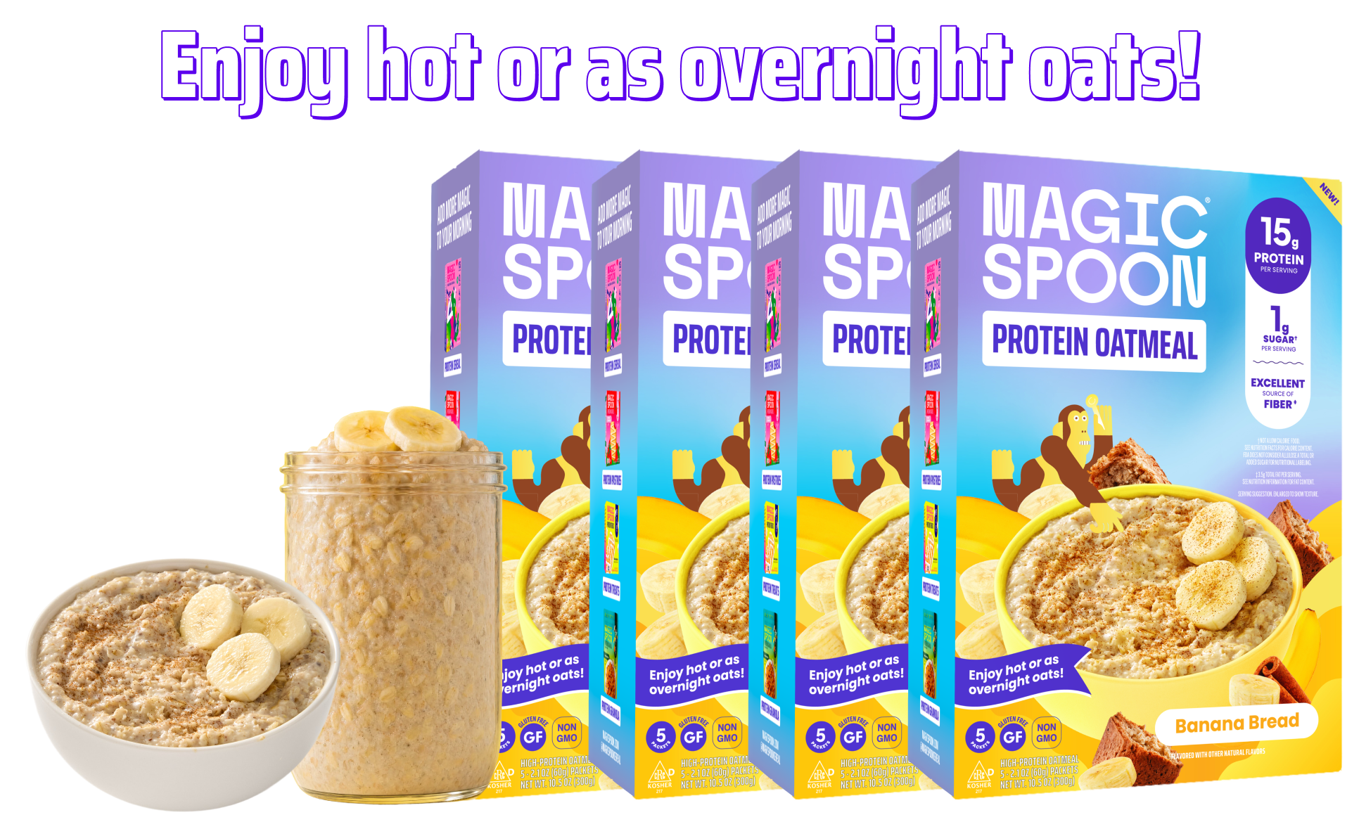 Banana Bread - 20 Oatmeal Packets (4 Boxes)