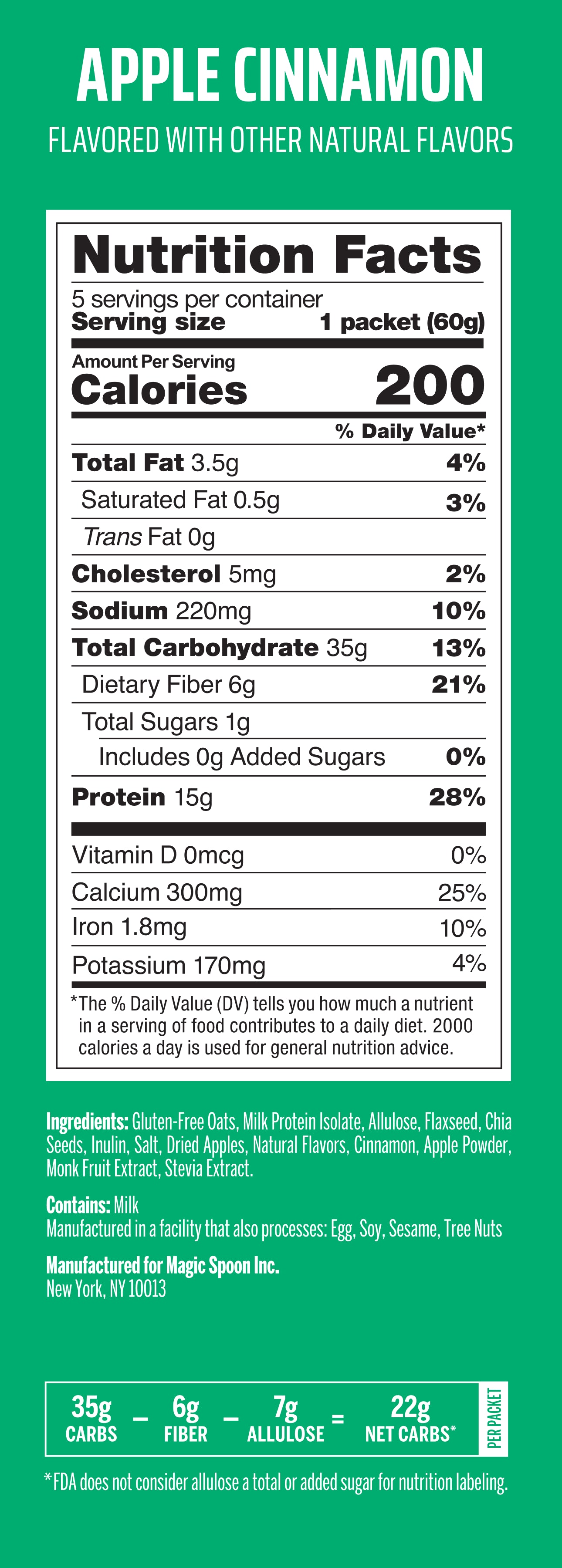 Apple Cinnamon - 20 Oatmeal Packets (4 Boxes) - View 6