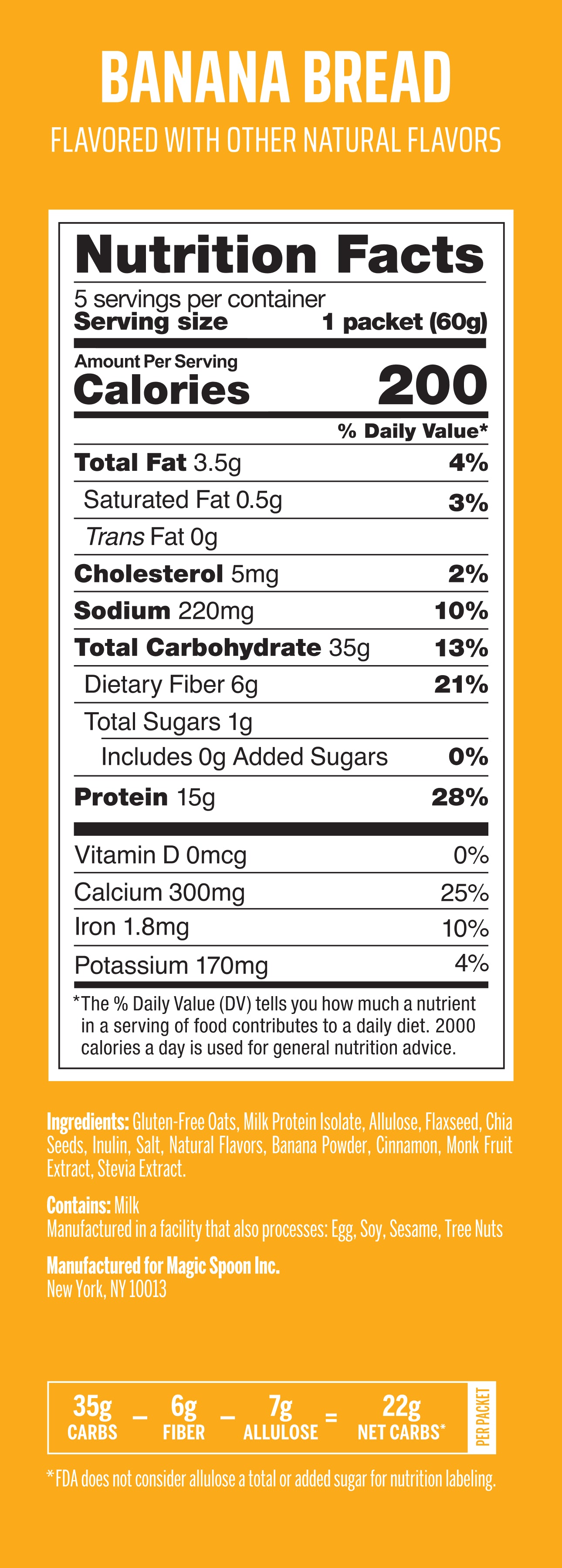 Banana Bread - 20 Oatmeal Packets (4 Boxes) - View 6